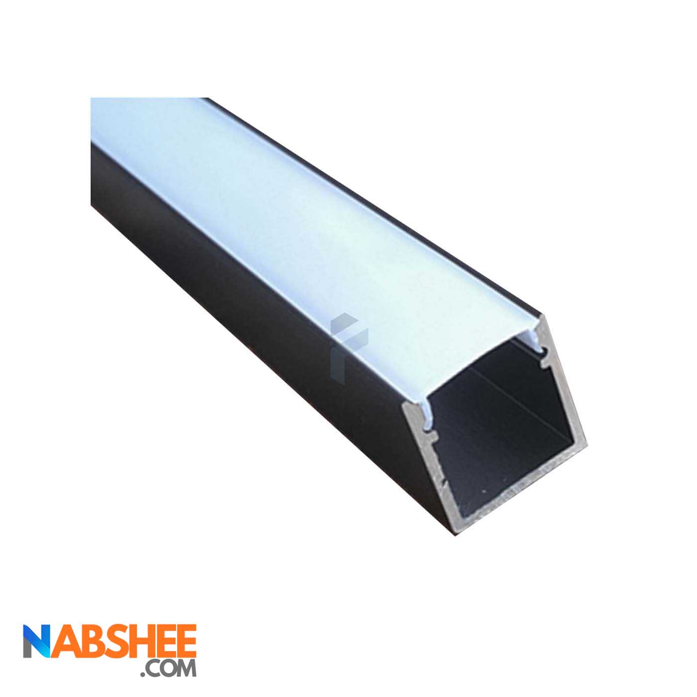 پروفیل نور خطی آلومینیومی 16 میل کد L1616 مشکی + دیفیوزر رایگان