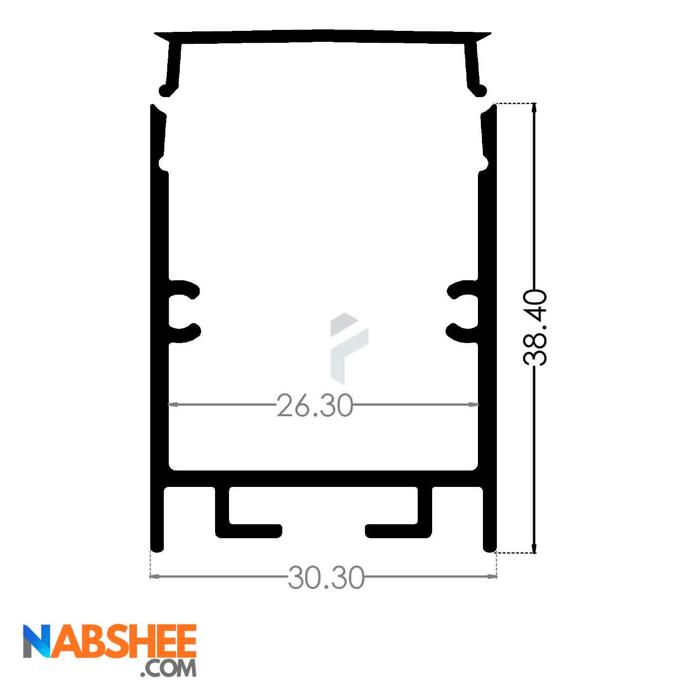 پروفیل نور خطی آلومینیومی 3 سانتی بدون لبه کد L34W سفید + دیفیوزر رایگان