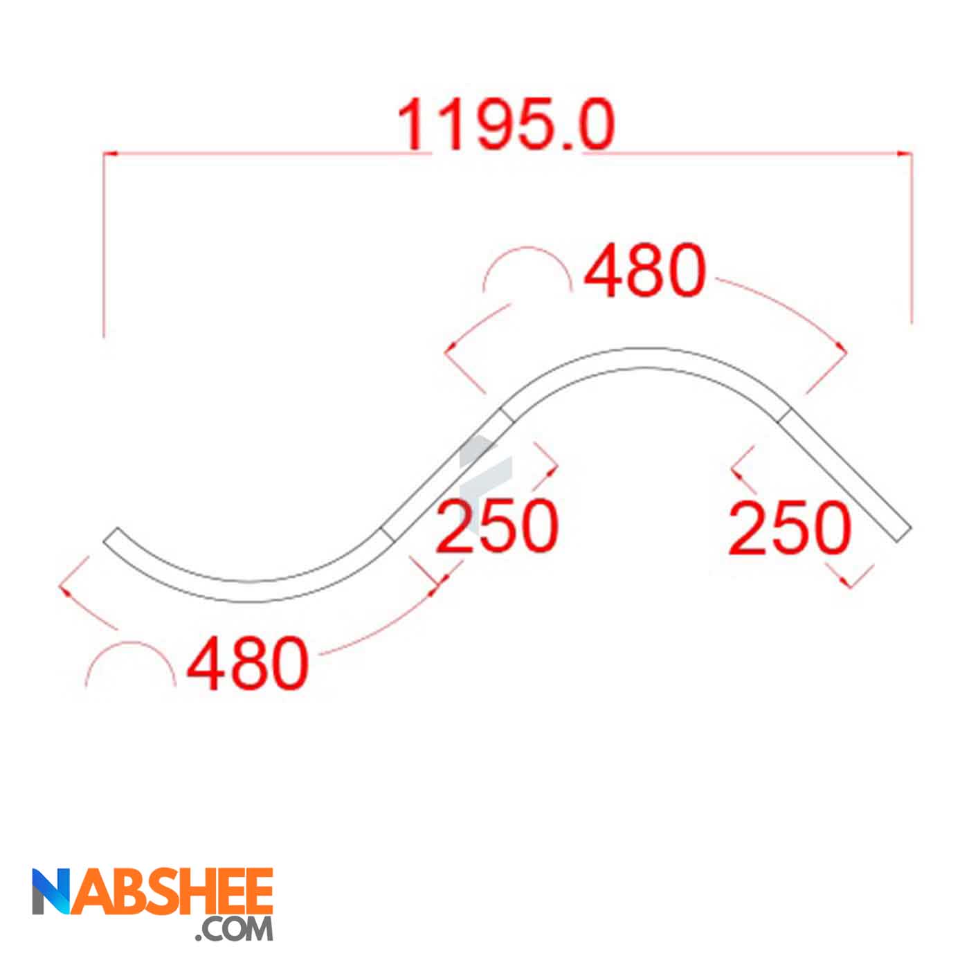 لوستر نور خطی پرشین 2 کد Persian2-3050 (بدون نور)