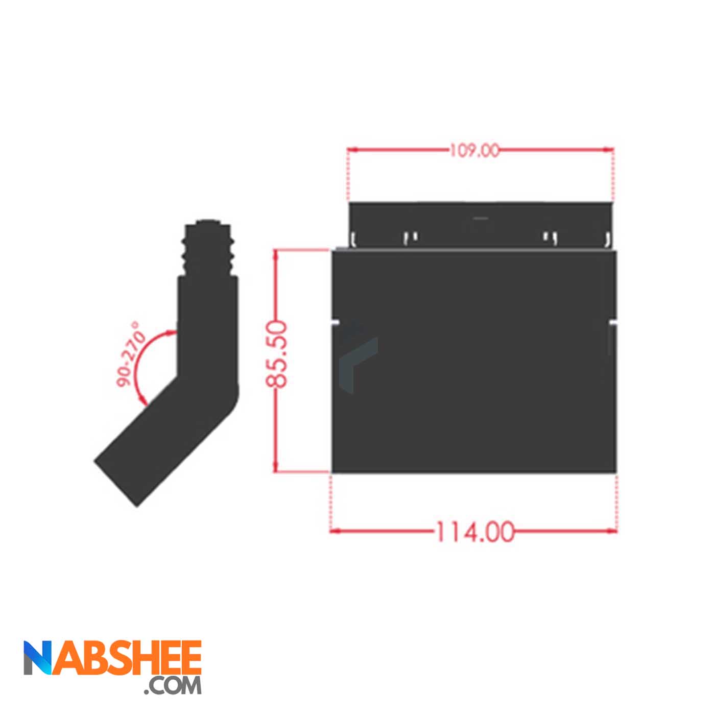 چراغ مگنتی لنزدار کتابی 6 وات کد MZB6-4000