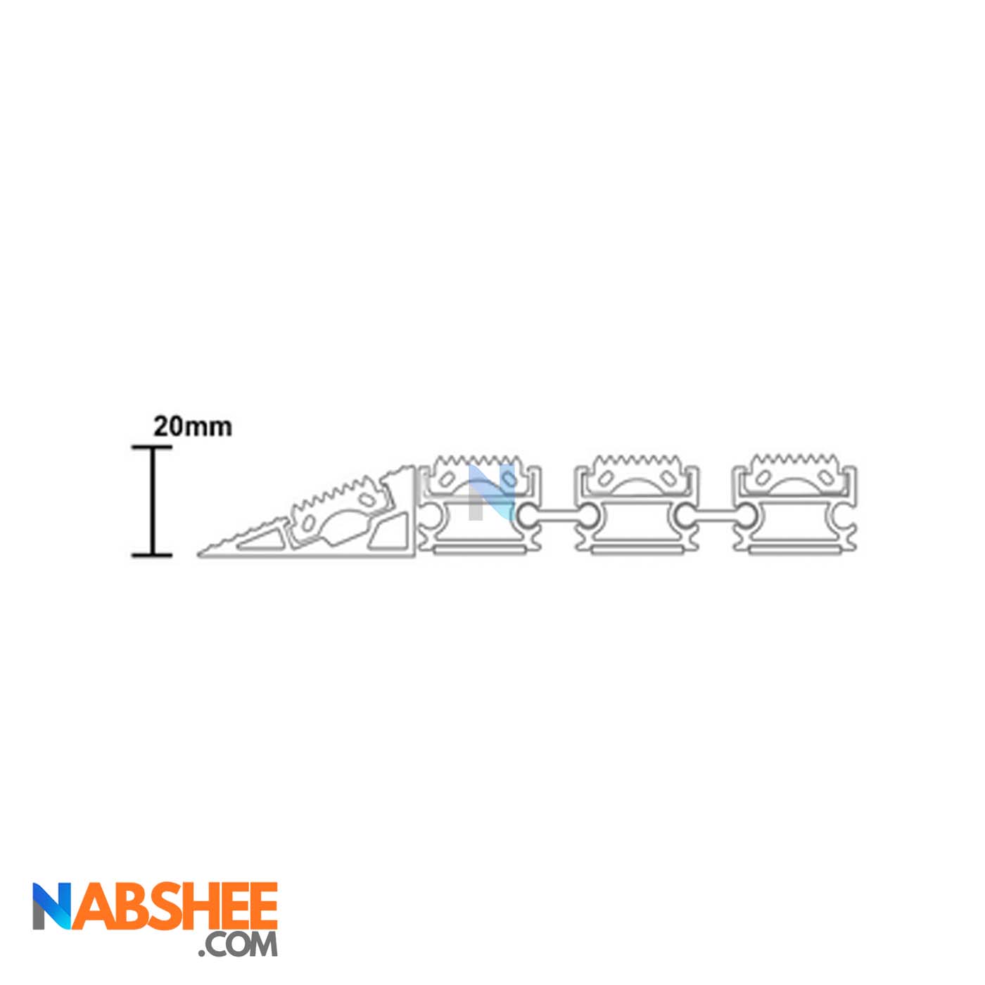 پادری آلومینیومی دو سانتی کد D300-R با رویه لاستیک SBR